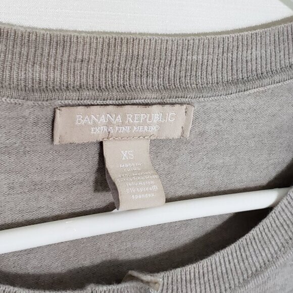 Banana Republic Wool Taupe Button Down Cardigan Size XS - Picture 6 of 7